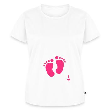 Schwanger Untermieter - Frauen Premium Bio T-Shirt - Weiß - Vorne - AI Model Female 172 dark (172cm)