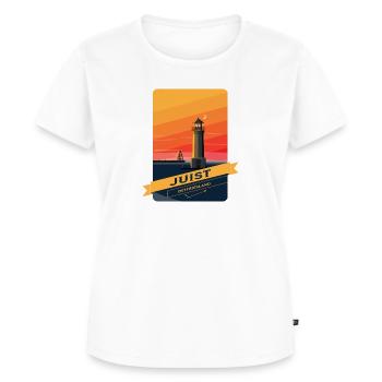 Leuchtturm Juist - Frauen Premium Bio T-Shirt - Weiß - Vorne - AI Model Female 172 dark (172cm)