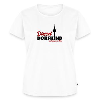Düsseldorfkind Flehe - Frauen Premium Bio T-Shirt - Weiß - Vorne - AI Model Female 172 dark (172cm)