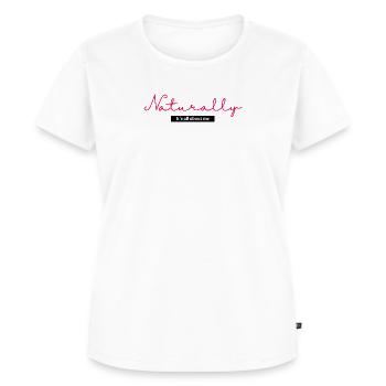 Naturally it's all about me - T-shirt Premium bio Femme - blanc - Devant - AI Model Female 172 dark (172cm)