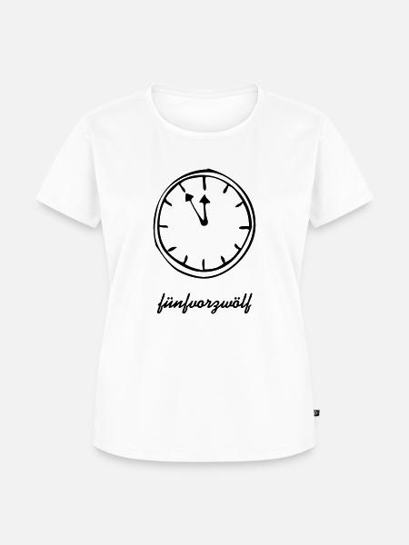 Uhr - Frauen Premium Bio T-Shirt - Weiß