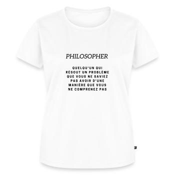 philosopher - T-shirt Premium bio Femme - blanc - Devant - AI Model Female 172 dark (172cm)