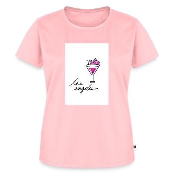 Los Angelas - Frauen Premium Bio T-Shirt - Rosa - Vorne - AI Model Female 172 dark (172cm)
