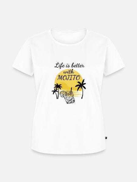 Mojito Life - Frauen Premium Bio T-Shirt - Weiß