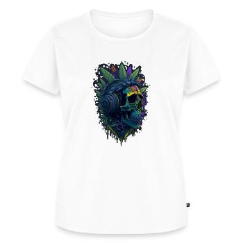 Crâne de mauvaises herbes 3 - T-shirt Premium bio Femme - blanc - Devant - AI Model Female 172 dark (172cm)