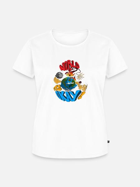 World on Fire - Frauen Premium Bio T-Shirt - Weiß