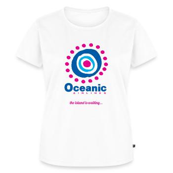 Oceanic Airlines - Conception de la série Lost - T-shirt Premium bio Femme - blanc - Devant - AI Model Female 172 dark (172cm)