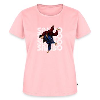 Sambo Autodéfense URSS Arts martiaux - T-shirt Premium bio Femme - rose - Devant - AI Model Female 172 dark (172cm)