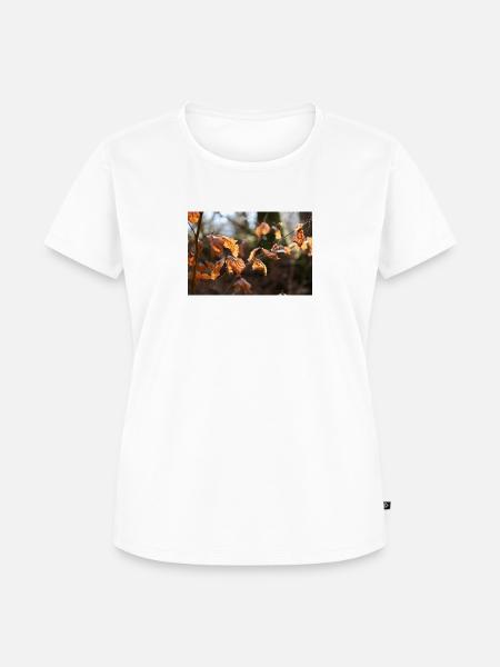 Herbstblätter - Frauen Premium Bio T-Shirt - Weiß