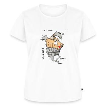 Slogan Je suis de Montréal - T-shirt Premium bio Femme - blanc - Devant - AI Model Female 172 dark (172cm)