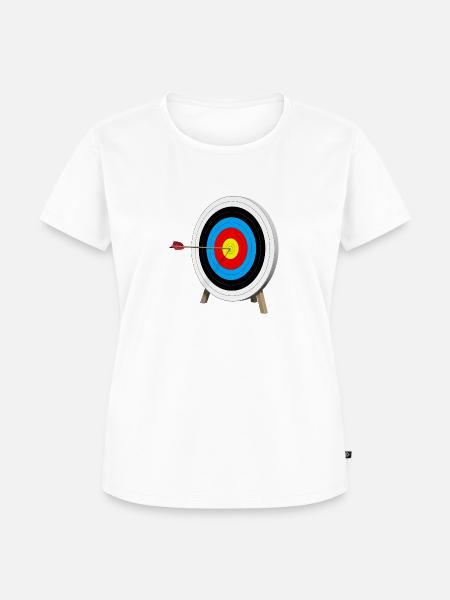 Zielscheibe Treffer - Frauen Premium Bio T-Shirt - Weiß