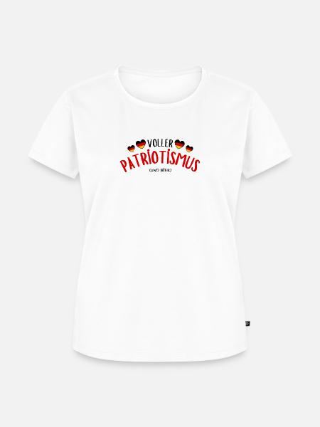 Voller Patriotismus (und Bier) - Frauen Premium Bio T-Shirt - Weiß