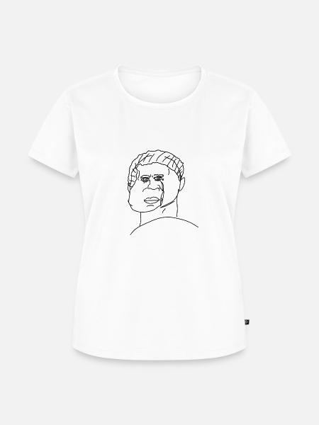 Trauriger Löwe - Frauen Premium Bio T-Shirt - Weiß
