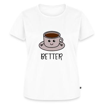 Better Together 1 café coordonnés pour le couple - T-shirt Premium bio Femme - blanc - Devant - AI Model Female 172 dark (172cm)