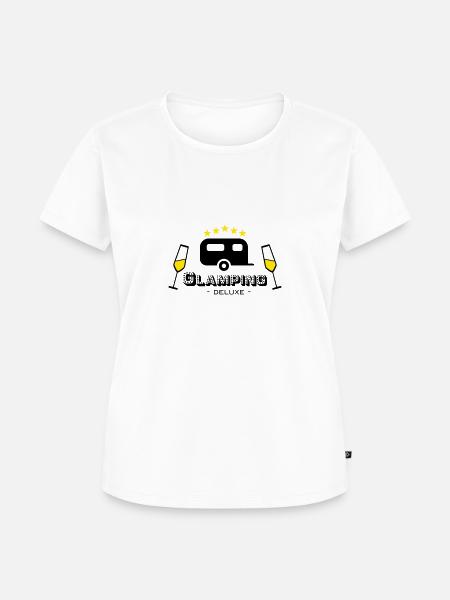 Glamping deluxe - Frauen Premium Bio T-Shirt - Weiß