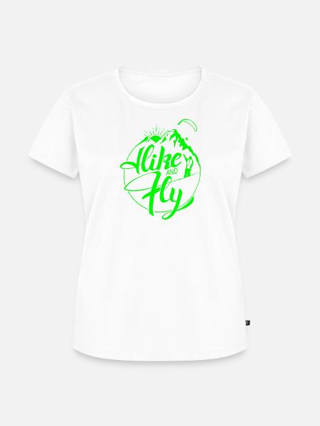 Hike and Fly - Frauen Premium Bio T-Shirt - Weiß