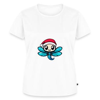 Libelle Weihnachten Christmas - Frauen Premium Bio T-Shirt - Weiß - Vorne - AI Model Female 172 dark (172cm)
