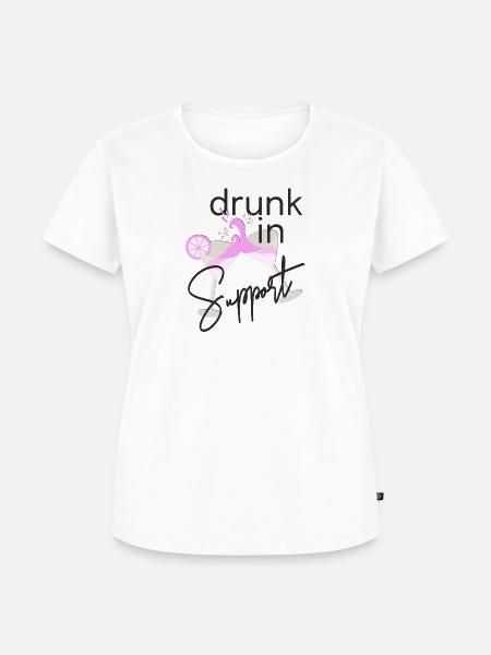 Drunk in support - Frauen Premium Bio T-Shirt - Weiß
