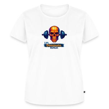 Lift Dominate Repeat - Women's Premium Organic T-shirt - white - Front - AI Model Female 172 dark (172cm)