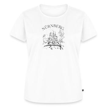 Nürnberg Altstadt - Frauen Premium Bio T-Shirt - Weiß - Vorne - AI Model Female 172 dark (172cm)