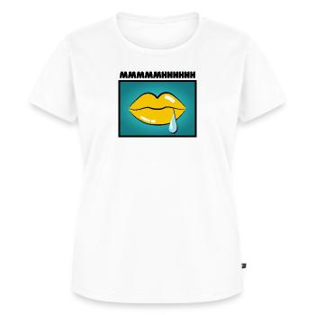 Lips - Women's Premium Organic T-shirt - white - Front - AI Model Female 172 dark (172cm)