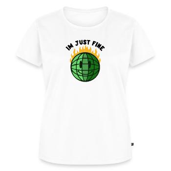 I‘m Just fine - Frauen Premium Bio T-Shirt - Weiß - Vorne - AI Model Female 172 dark (172cm)