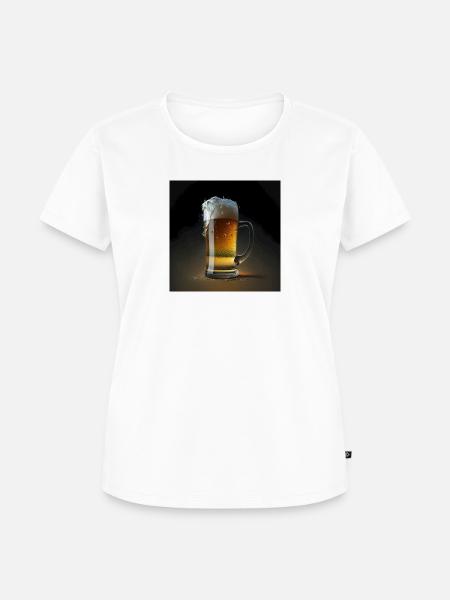 Bier T-Shirt - Frauen Premium Bio T-Shirt - Weiß