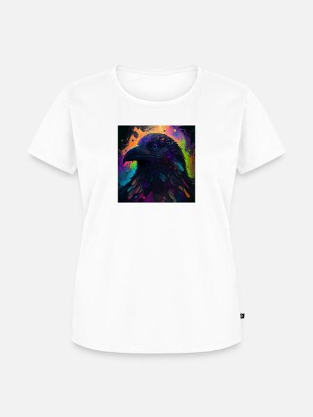 Psycho Crow - Frauen Premium Bio T-Shirt - Weiß