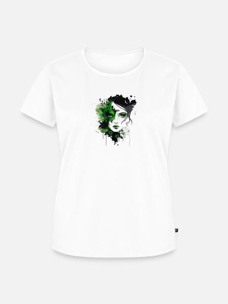 Blumenmädchen - Frauen Premium Bio T-Shirt - Weiß