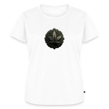 Crypto-Leaf - Frauen Premium Bio T-Shirt - Weiß - Vorne - AI Model Female 172 dark (172cm)
