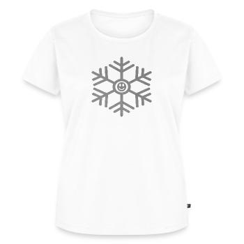 Cristal de glace de neige d’hiver de flocon de neige - T-shirt Premium bio Femme - blanc - Devant - AI Model Female 172 dark (172cm)