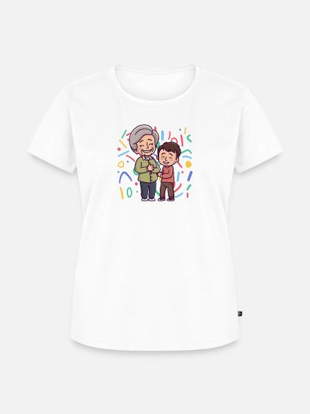 Oma Großeltern Großmutter - Frauen Premium Bio T-Shirt - Weiß