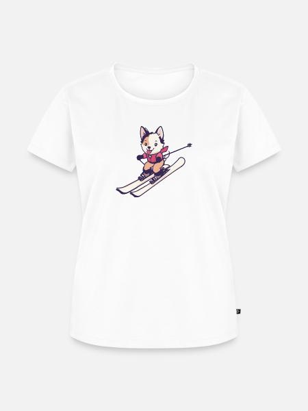Ski Skiurlaub - Frauen Premium Bio T-Shirt - Weiß