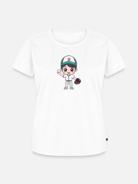 Baseball Catcher - Frauen Premium Bio T-Shirt - Weiß