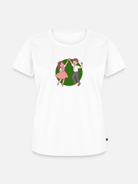 Tanzpaar Tanzen - Frauen Premium Bio T-Shirt - Weiß