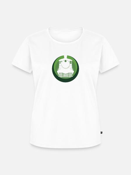 Eisenbahn Dampflokomotive - Frauen Premium Bio T-Shirt - Weiß
