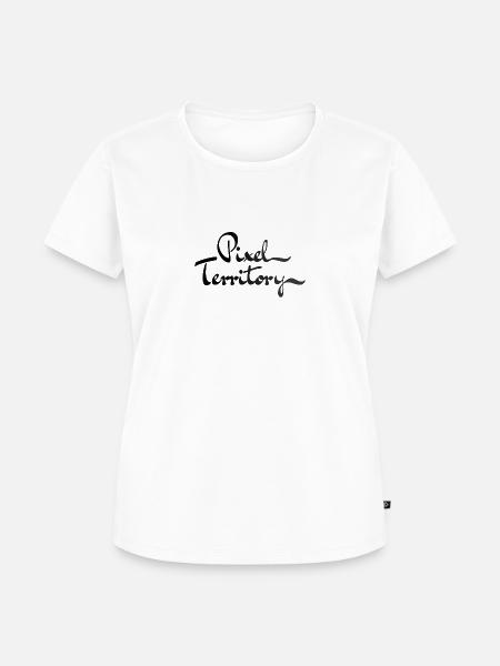 Pixel Territory Handwriting - Frauen Premium Bio T-Shirt - Weiß