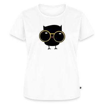 Eule mit Sonnenbrille - Frauen Premium Bio T-Shirt - Weiß - Vorne - AI Model Female 172 dark (172cm)