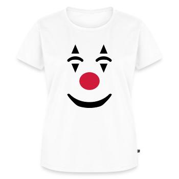 Clown Gesicht Karneval Lustig - Frauen Premium Bio T-Shirt - Weiß - Vorne - AI Model Female 172 dark (172cm)