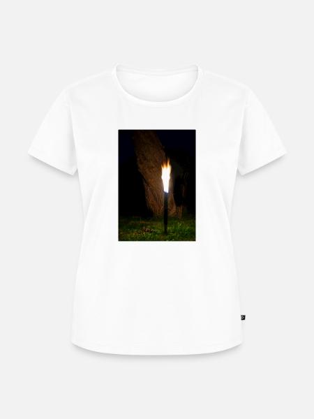 Fackel - Frauen Premium Bio T-Shirt - Weiß