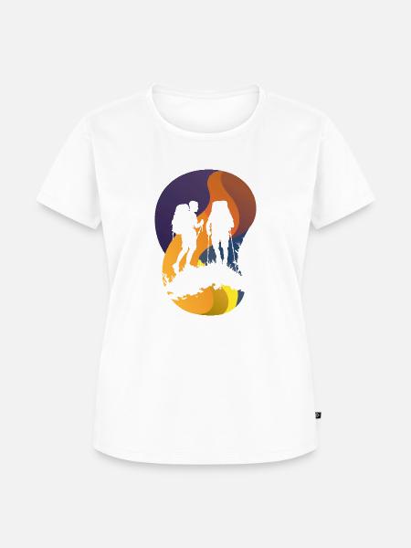Wanderung Wanderer - Frauen Premium Bio T-Shirt - Weiß