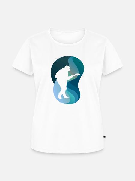 Gitarrist Hardrock Shouter - Frauen Premium Bio T-Shirt - Weiß