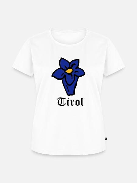 Tirol Enzian - Frauen Premium Bio T-Shirt - Weiß