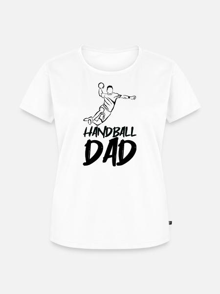 Handballer Papa - Frauen Premium Bio T-Shirt - Weiß