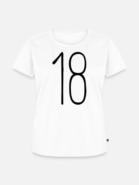 18 - Frauen Premium Bio T-Shirt - Weiß