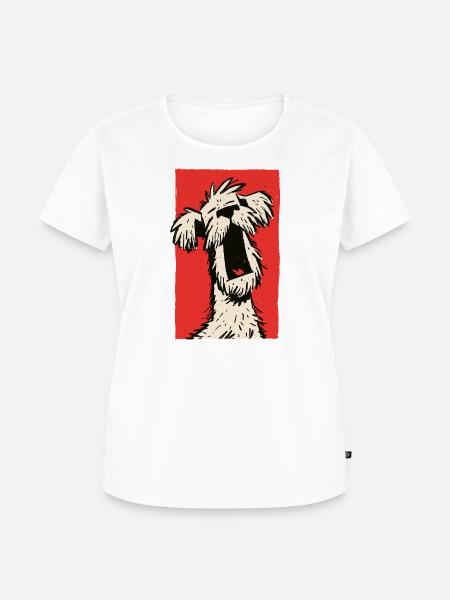 müdes Hündchen - Frauen Premium Bio T-Shirt - Weiß
