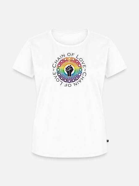 Chain of Love - Frauen Premium Bio T-Shirt - Weiß
