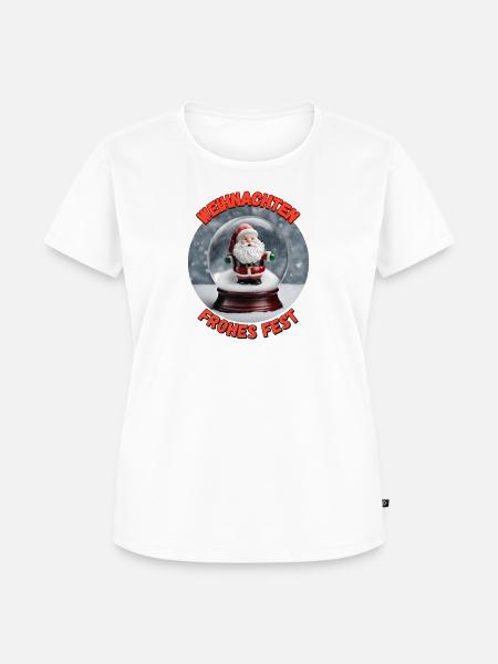 Schneekugel - Frauen Premium Bio T-Shirt - Weiß