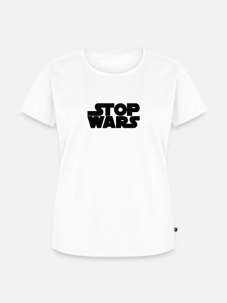 STOP WARS - Frauen Premium Bio T-Shirt - Weiß