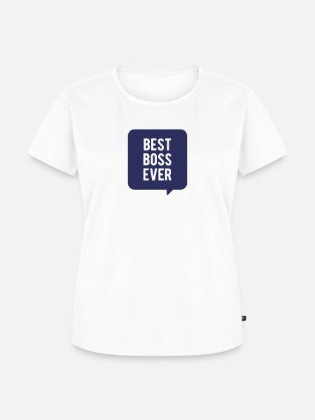 Best boss ever - Frauen Premium Bio T-Shirt - Weiß